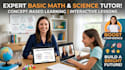 teach science and basic math to students in classes 2 to 8