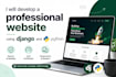 develop a professional website using django and python
