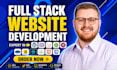 build custom website development front, backend developer full stack developer