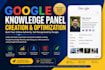creata a google knowledge panel