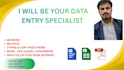 be your data entry specialist