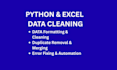 do python data cleaning, excel data entry, and formatting