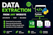 extract data from any website into excel, CSV, json using python