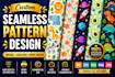create cute seamless animal pattern design for kids fabric