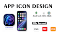 design modern mobile app icon, app logo
