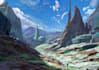 design futuristic sci fi environment and character illustrations
