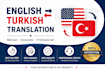 english to turkish and turkish to english professionally