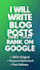 write SEO blog posts and articles to rank 1 on google