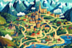 create doodle illustrated vector map