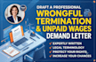 draft a professional wrongful termination and unpaid wages demand letter