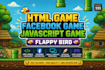 facebook game 2d javascript, html game, playable ads flappy bird game