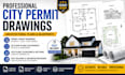 create permit ready architectural drawings, city permit plans, 2d floor plans