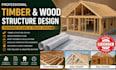design timber or wood structure, framing and trusses plan