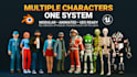 do game ready low poly modular characters