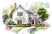 do watercolor house painting