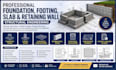 design foundation, footing, slab and retaining wall with structural calculations