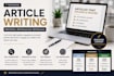 write professional articles and blog posts