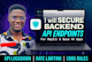 secure backend API endpoints for your replit or base 44 app