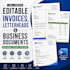 create editable invoices, letterheads and business documents