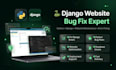 fix django, python or react website bugs