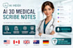 develop ai 3d medical scribe notes, ai heidi soap note transcription templates