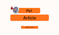 write pet care dog article content