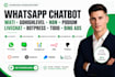 whatsapp chatbot wati gohighlevel n8n podium livechat botpress tidio bings ads