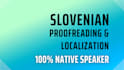 professionally proofread, edit and localize your slovenian text
