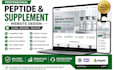 design a peptide website, research peptide store, and supplement website