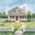 paint watercolor house portrait