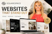 build squarespace website design or redesign squarespace website development