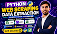 do python web scraping, data extraction and build custom web scrapers