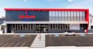 design modern 3d commercial building facade,  supermarket renders, acm cladding