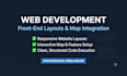 build a responsive front end website layout with map integration