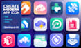 design modern custom app icon for ios android and web
