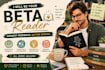 evaluate your amazon kindle book, ebook, kdp,beta read and provide honest review