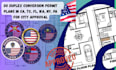 do duplex conversion permit plans in ca, tx, fl, wa, ny, pa for city approval