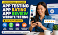 do app testing, app rating, app review, website testing ios app rating