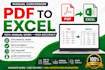 convert PDF to excel manually