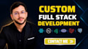 custom ai website development full stack developer backend front end developer