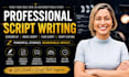 do professional screenplay, script writing, movie script and script editing