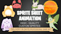 create 2d game character sprite sheet animation