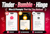 write your dating profile bio for tinder bumble hinge