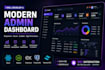 develop a modern admin dashboard