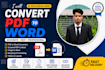 convert PDF to word