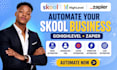 build skool automation, automate skool with zapier, gohighlevel automation skool