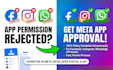 fix facebook app review rejection and get meta permissions approved