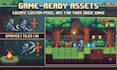 create custom pixel art character  tilemaps, and assets for your indie game