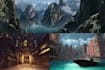 digital paint environment concept art and background