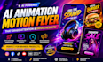 create ai animation motion flyer for brands, product